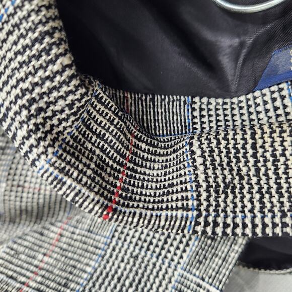 Burberry 100% Silk Plaid Check Blazer Sport Jacket Broken Buttons Glenn Plaid - Picture 13 of 16